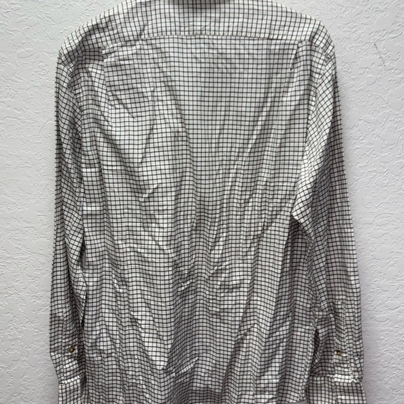 Men's cream Checkered Shirt - Picture 6 of 7